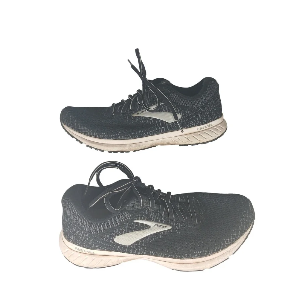 Brooks‎ Revel 3 Womens Running Shoes Black White 1203021B012 Size 8.5 Medium B